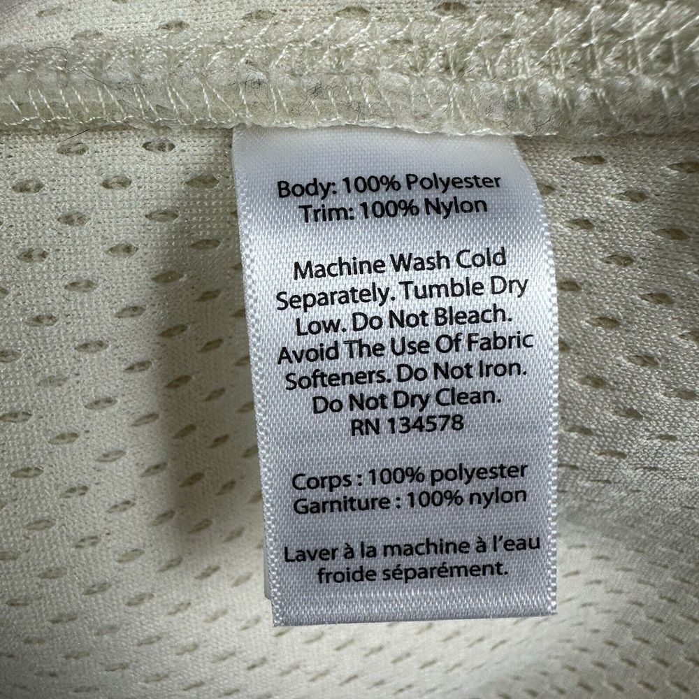 Vineyard Vine Vest Womens XS Ivory Blue Quilted Deep Pile Sherpa Casual Outdoor - Picture 6 of 8